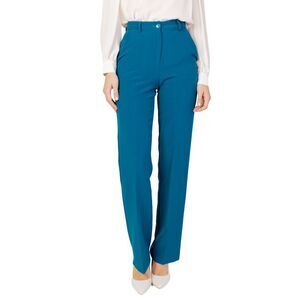 Hanny Deep Teal StraightLeg Pants Women Green Trousers